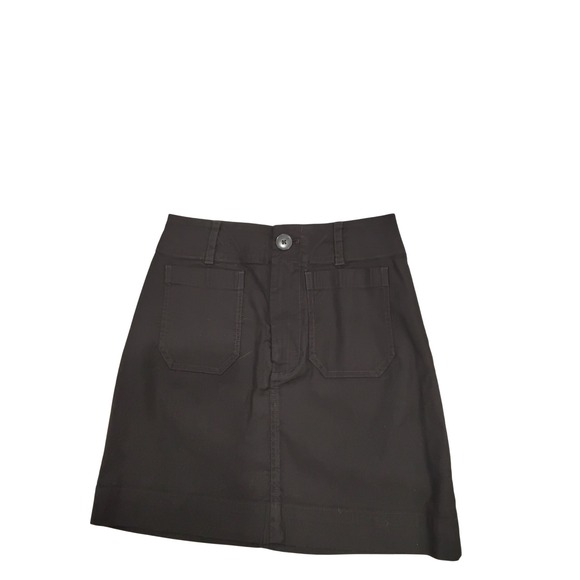 Maeve Dresses & Skirts - Maeve Anthropologie Black Utility Mini Skirt Size XS Patch Pockets Cotton‎ Blend